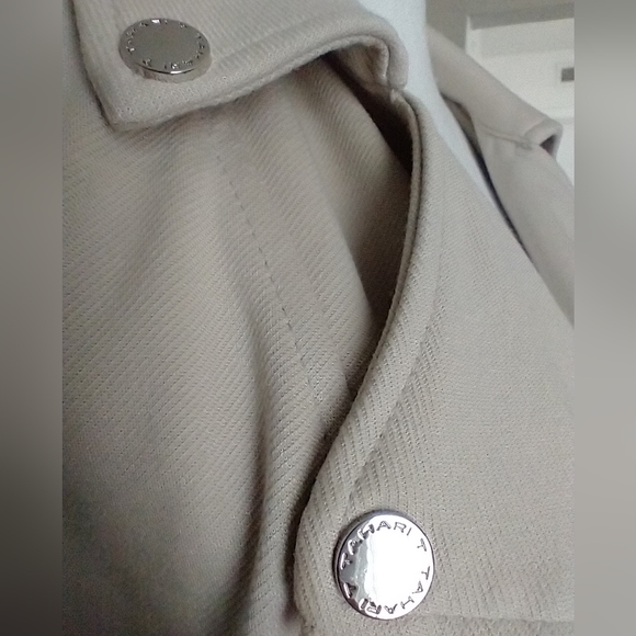 Tahari Knit Cream Moto Jacket - Picture 7 of 12